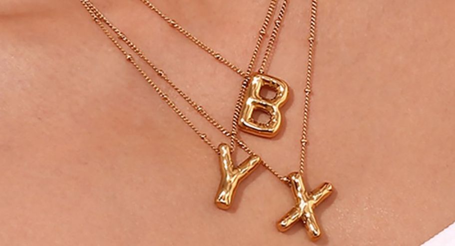 Bubble Letter Necklace Just $4.49 on Amazon