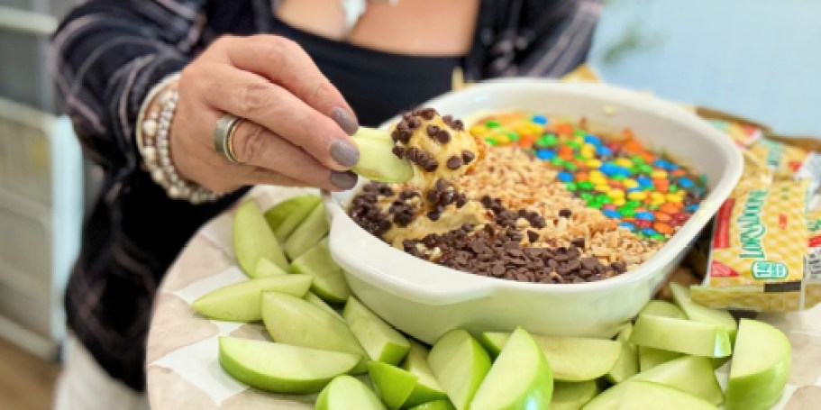 Caramel Apple Cheesecake Dip is the Easiest Fall Party Dish EVER!