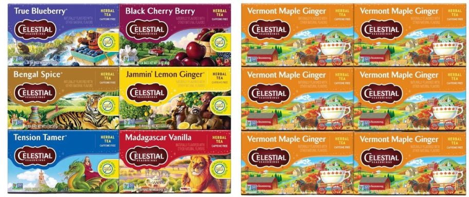 twelve celestial seasonings tea boxes