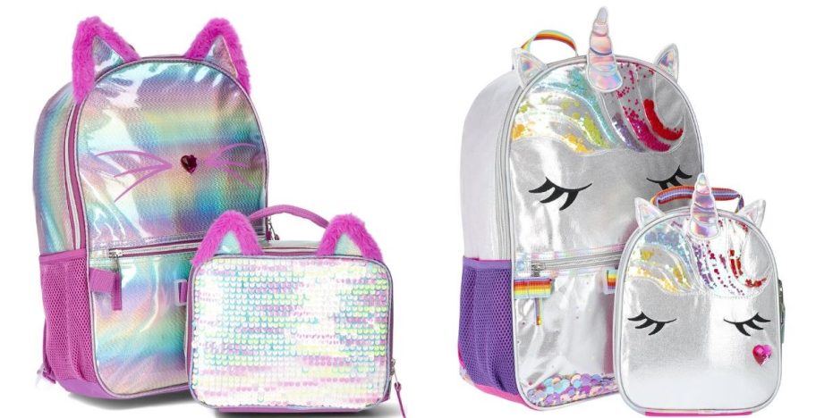 two different character backpack and lunchbox 2