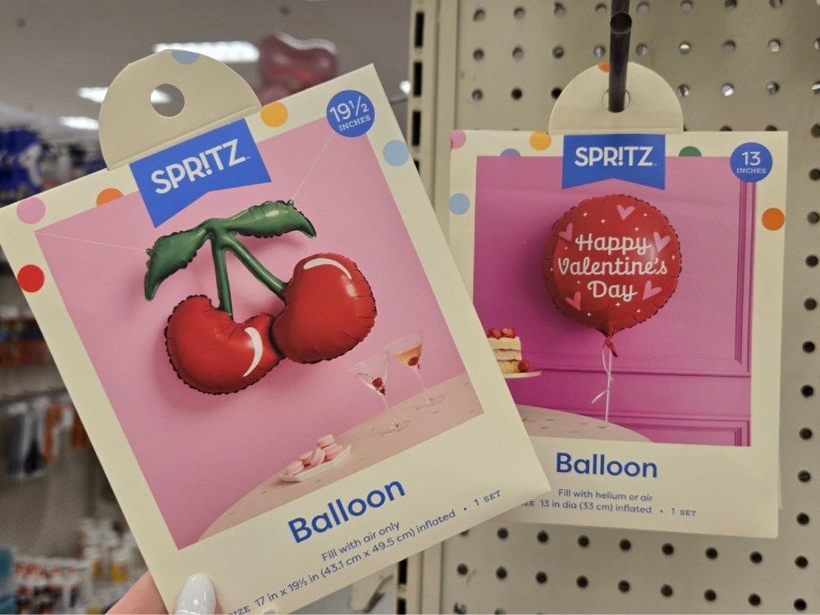 cherry and round foil balloons