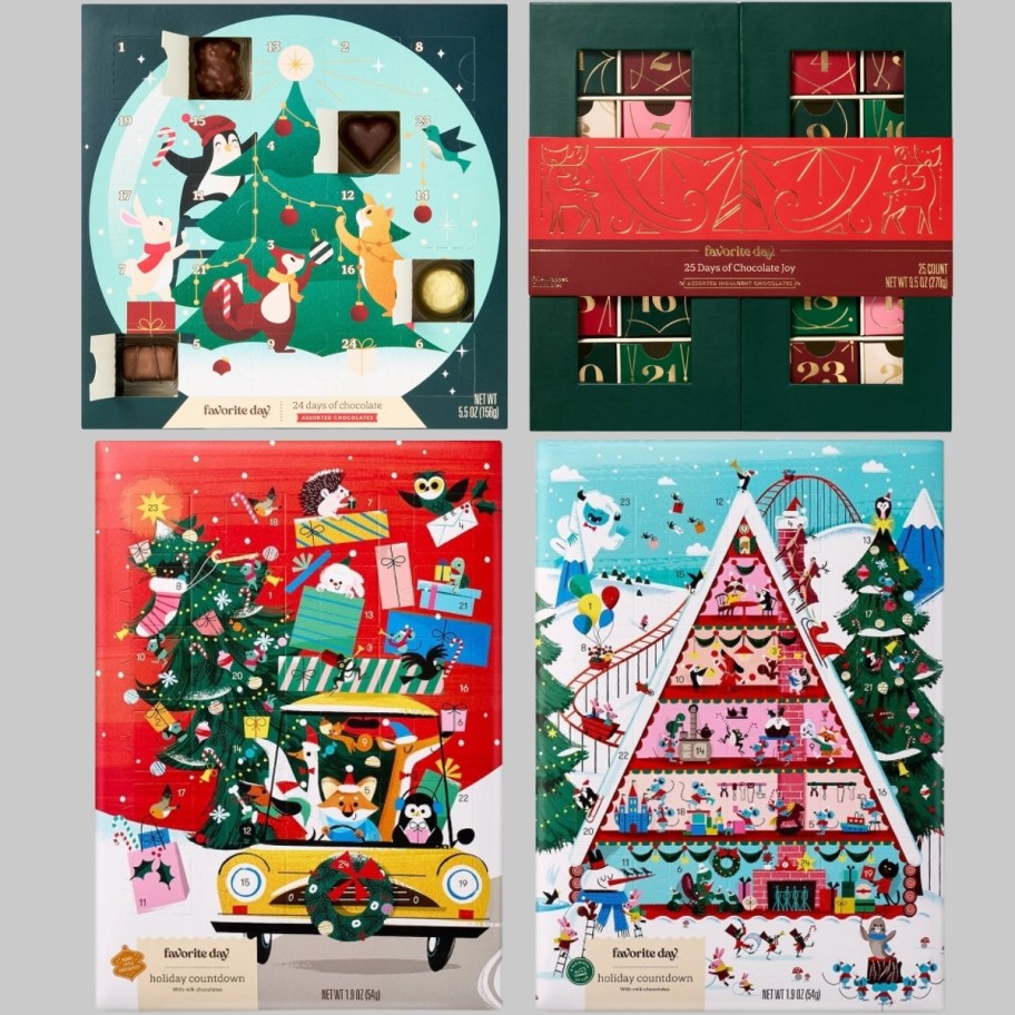 3 chocolate advent calendars
