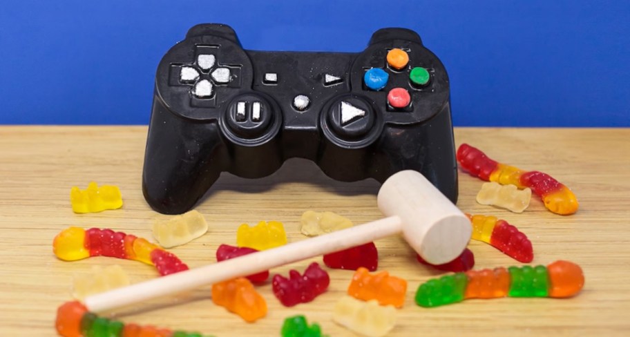 game controllers with candy inside