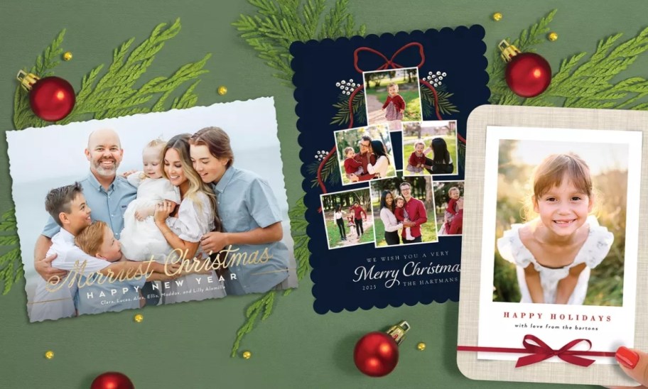 assorted christmas photo cards