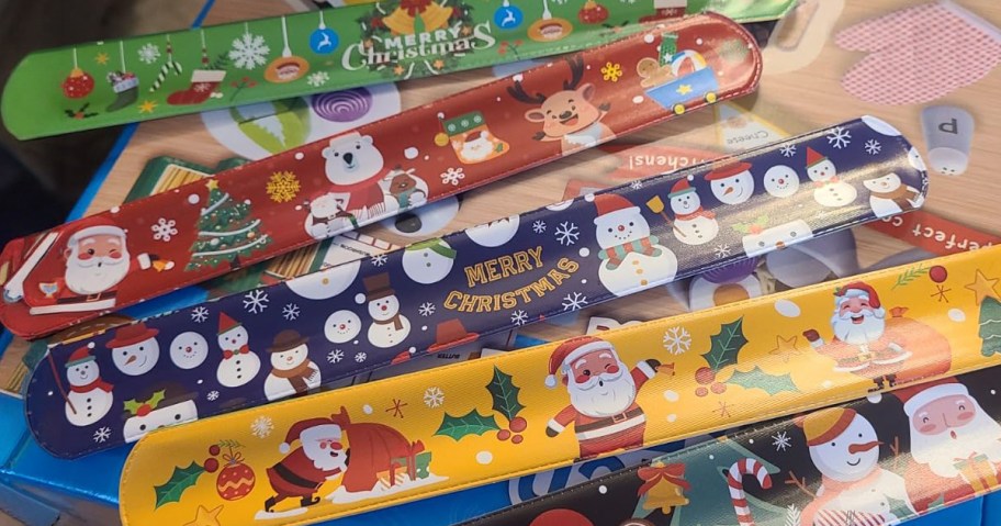 christmas slap bracelets