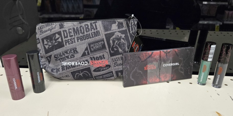 covergirl stranger girl items on counter