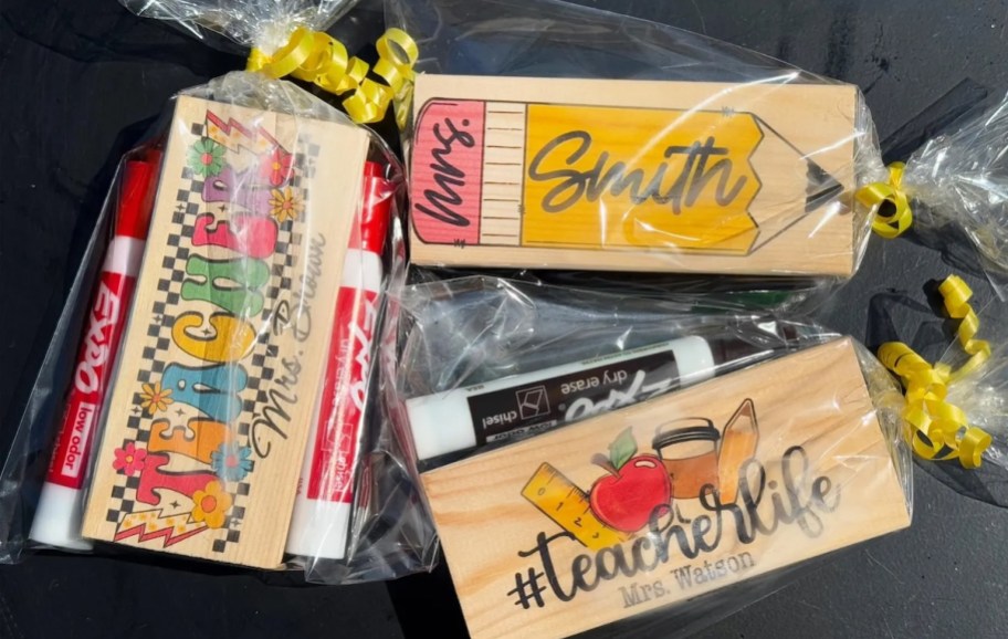 custom whiteboard erasers in clear bags
