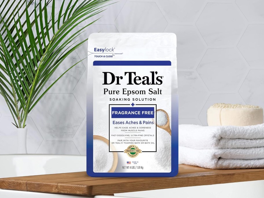 A bag of Dr. Teals epson salt.