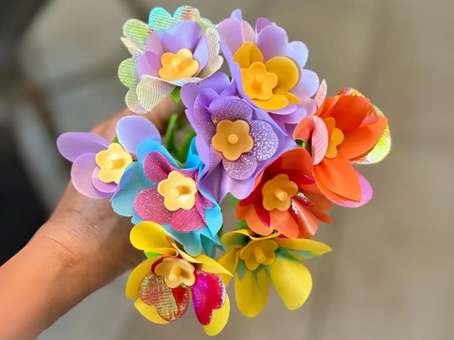 bouquet of fabric flowers