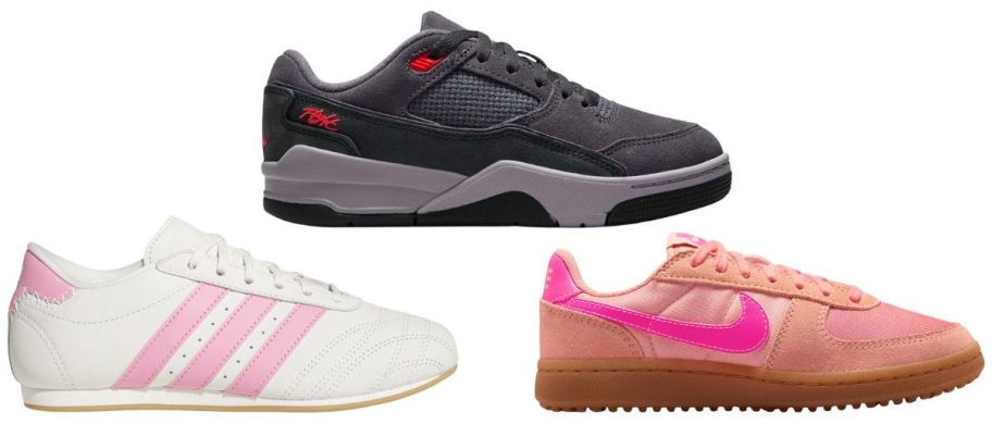 adidas, jordan, and nike shoes