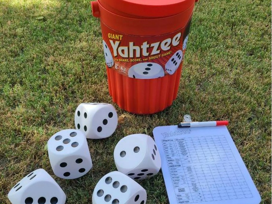 giant Yahtzee game on grass