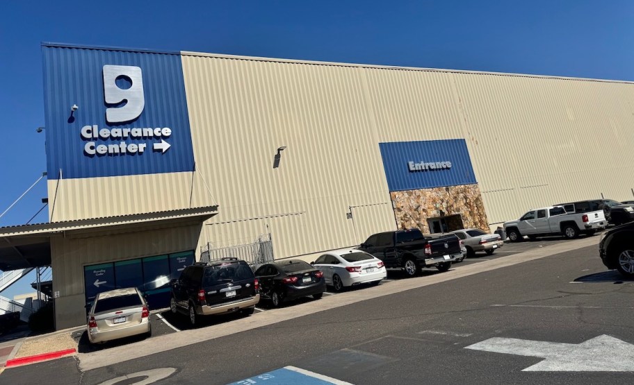 storefront of goodwill bins store and parking lot