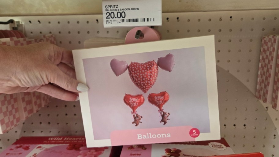a five count valentines day balloon bundle