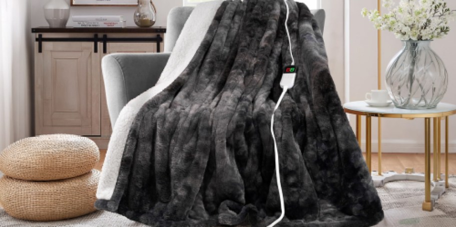 Heated Throw Blanket Only $15 Shipped w/ Amazon Prime (Reg. $50)