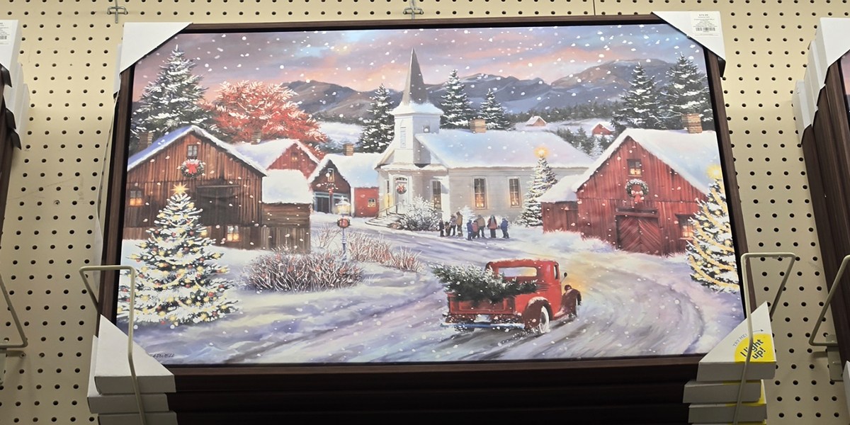 Viral Light-Up Christmas Wall Canvases Are 50% Off at Hobby Lobby ...
