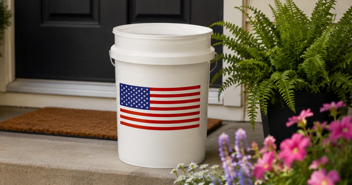 Patriotic 5-Gallon Bucket Only $4.88 Delivered on HomeDepot.com