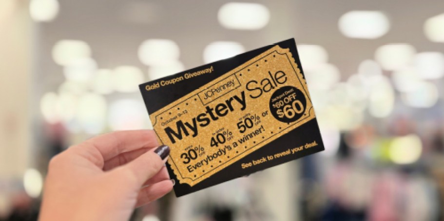Last Chance to Score a JCPenney Mystery Coupon (Up to $60 Off $60 Purchase!)