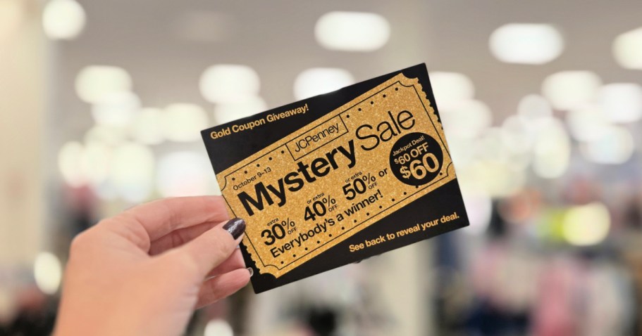 JCPenney Mystery Coupon Giveaway Starts NOW (Up to $60 Off $60 Purchase!)