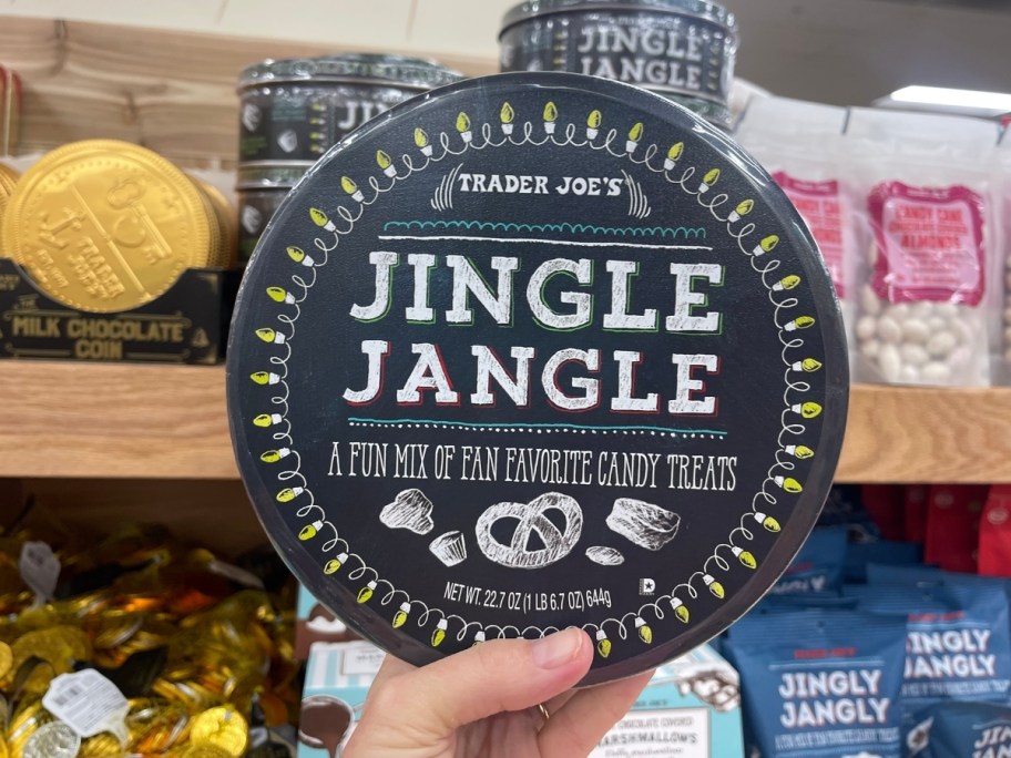a canister of jingle jangle snack mix