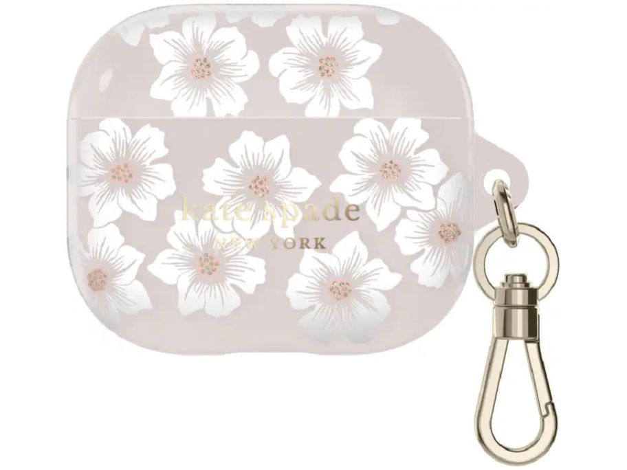 floral AirPods case on a white background