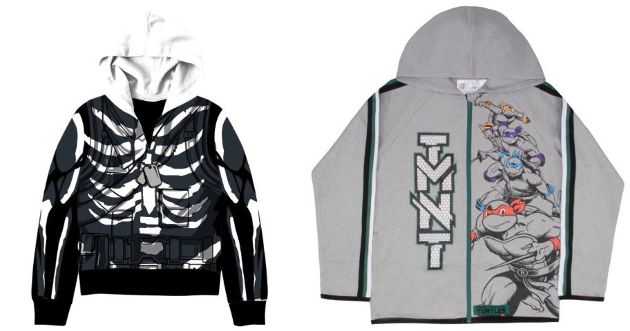 kids fortnite and tmnt hoodies