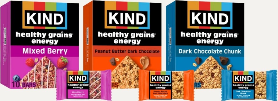3 different flavors of kind bars