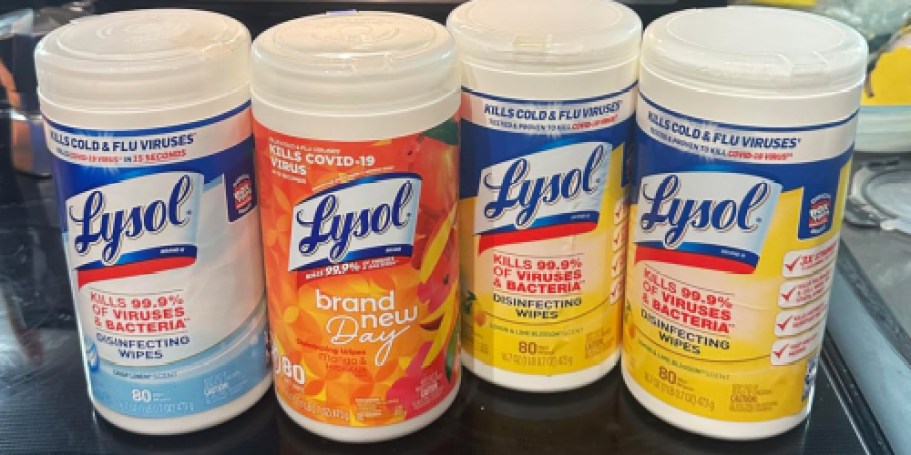 Lysol Disinfecting Wipes 4-Pack Just $9 Shipped on Amazon
