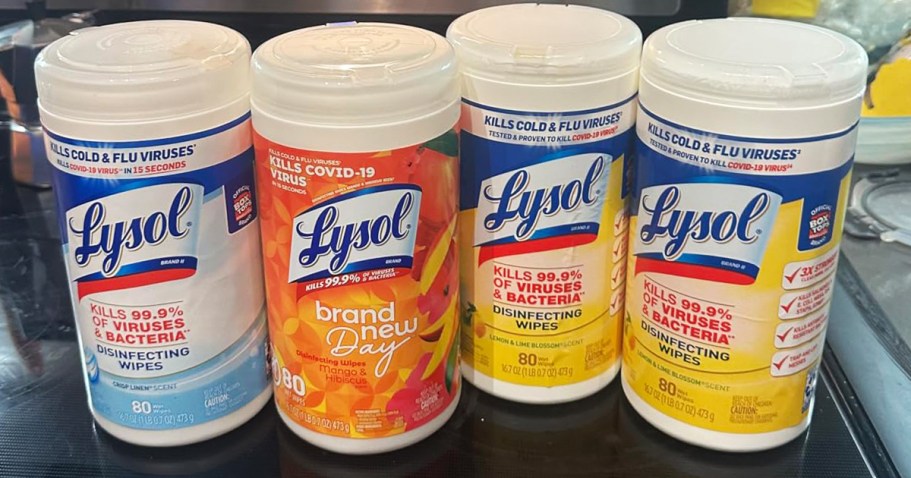 Lysol Disinfecting Wipes 4-Pack Just $9 Shipped on Amazon