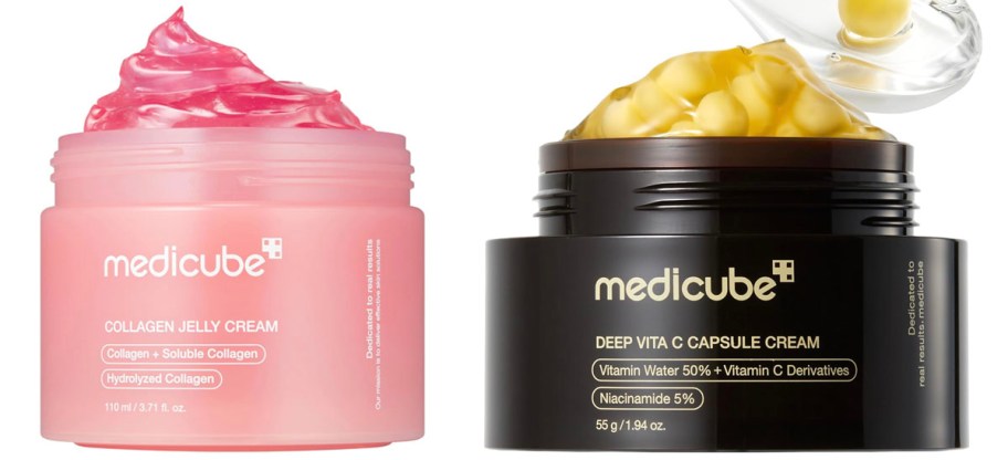 two jars of medicube creams
