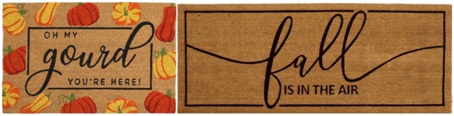 2 fall door mats