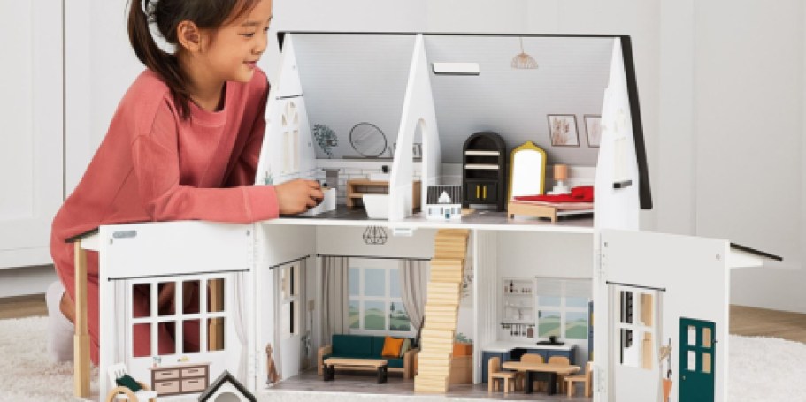 Wooden Farmstyle Dollhouse w/ Viral Arch Cabinet Just $27.93 on SamsClub.com (Reg. $70)