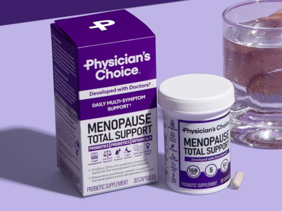 Physician's Choice Menopause Total Support 30-Count bottle and box