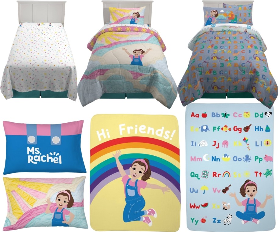 ms rachel bedding product including pillow case thro blanket sheet shet comforter and 5 piece set