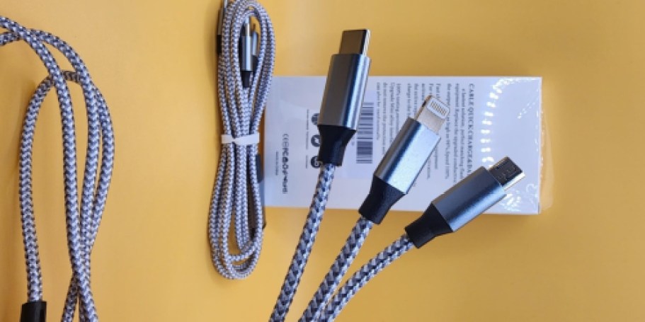 Multi Charging Cable 2-Pack Just $5 on Amazon (Charge 3 Devices w/ ONE Cable!)