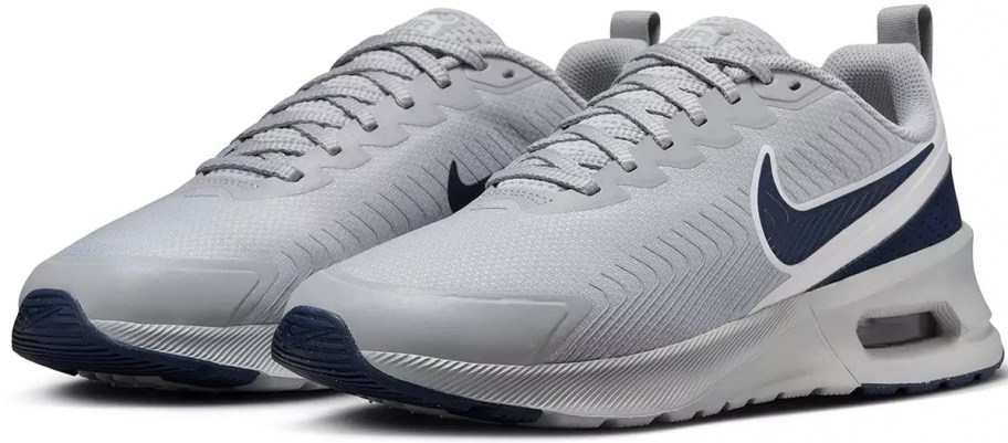 nike gray and navy blue shoes 
