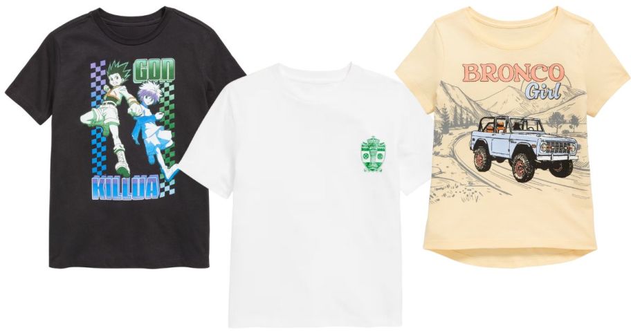 three old navy kids tees