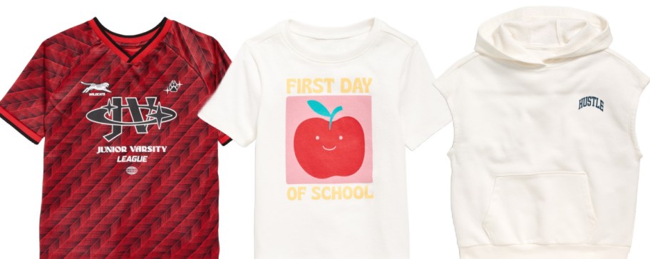 Three kids shirts from Old Navy.