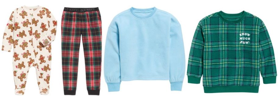 four old navy fleece items