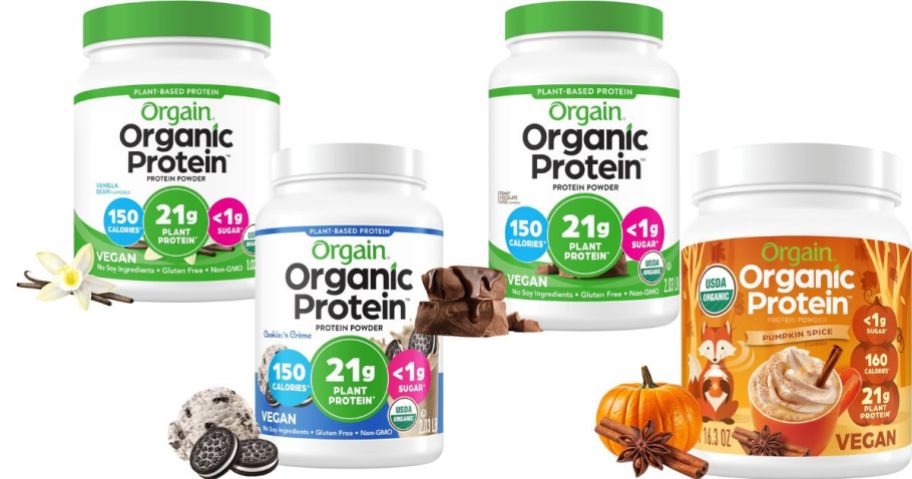 orgain protein powder tubs