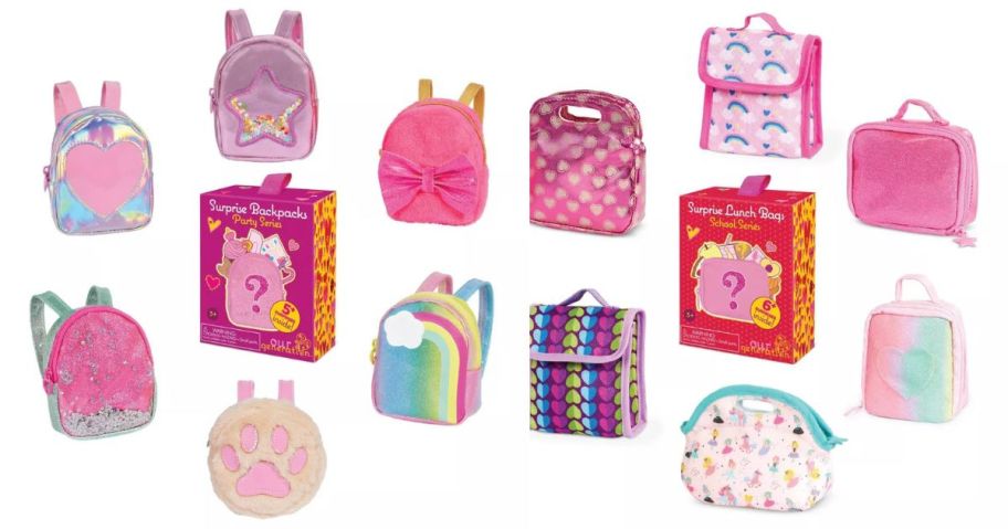 our generation backpack and lunch bag surprise packs