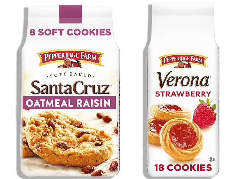 Pepperidge Farm oatmeal raisin and strawberry cookies