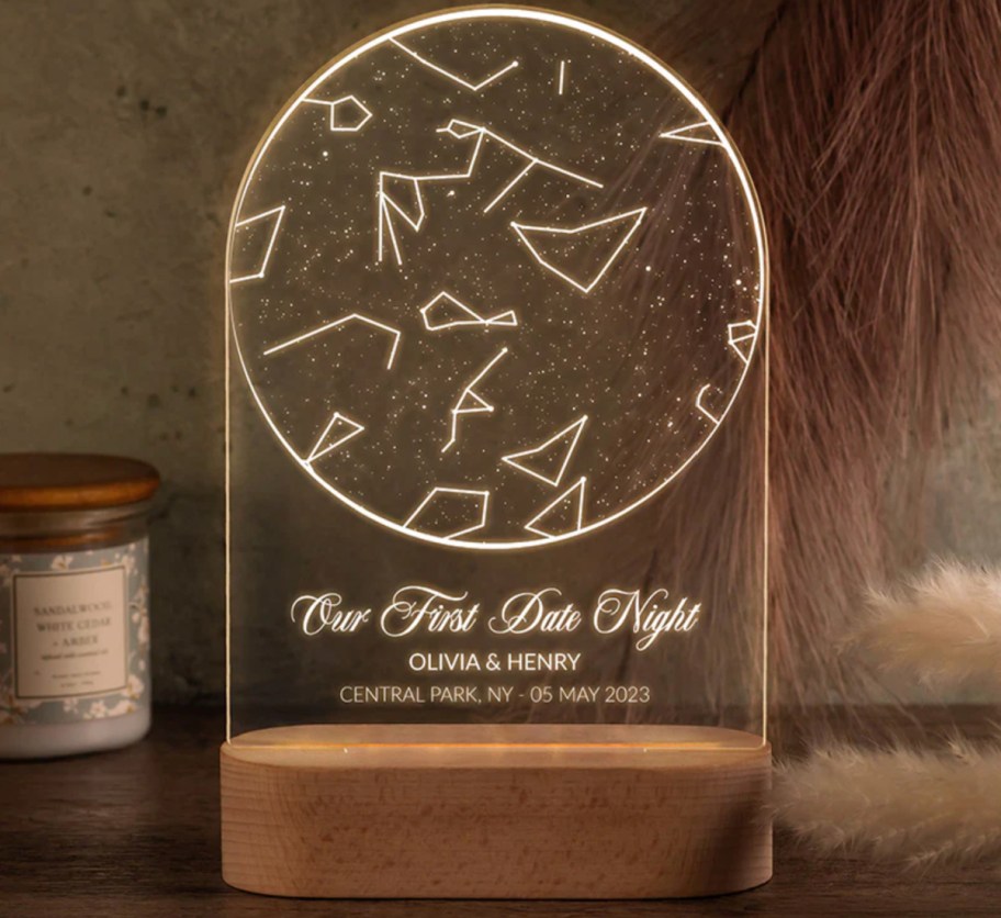 first date star map led night light