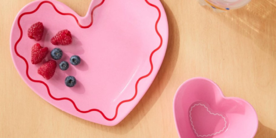 Cute Target Pillowfort Valentine’s Heart Dishes & Tumblers from $5