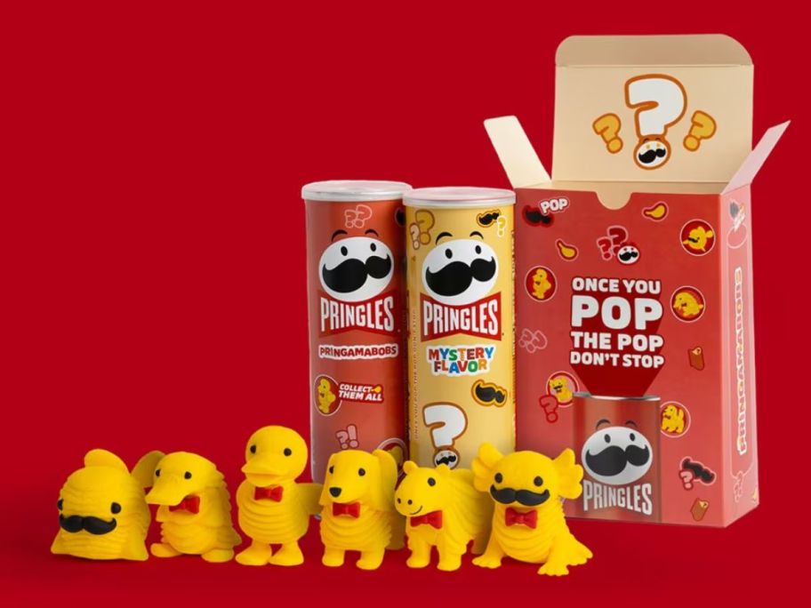 Pringamabobs and cans of pringles