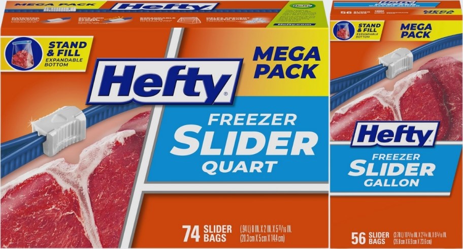 quart and gallon size freezer bags