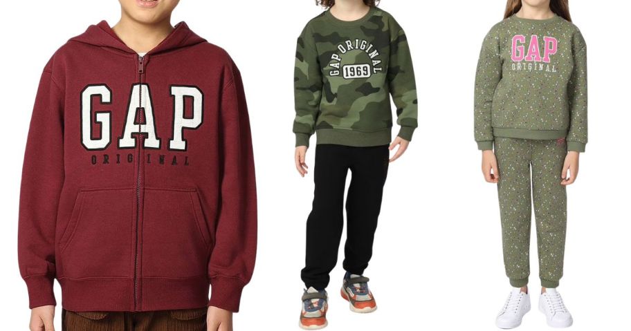 kids wearing gap clothing