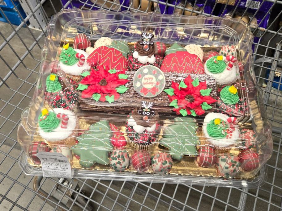 holiday dessert platter in cart in store