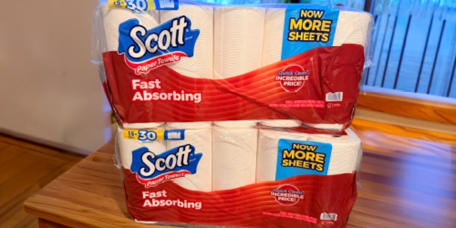 Scott Double Roll Paper Towels 30-Pack Just $22 Shipped on Amazon
