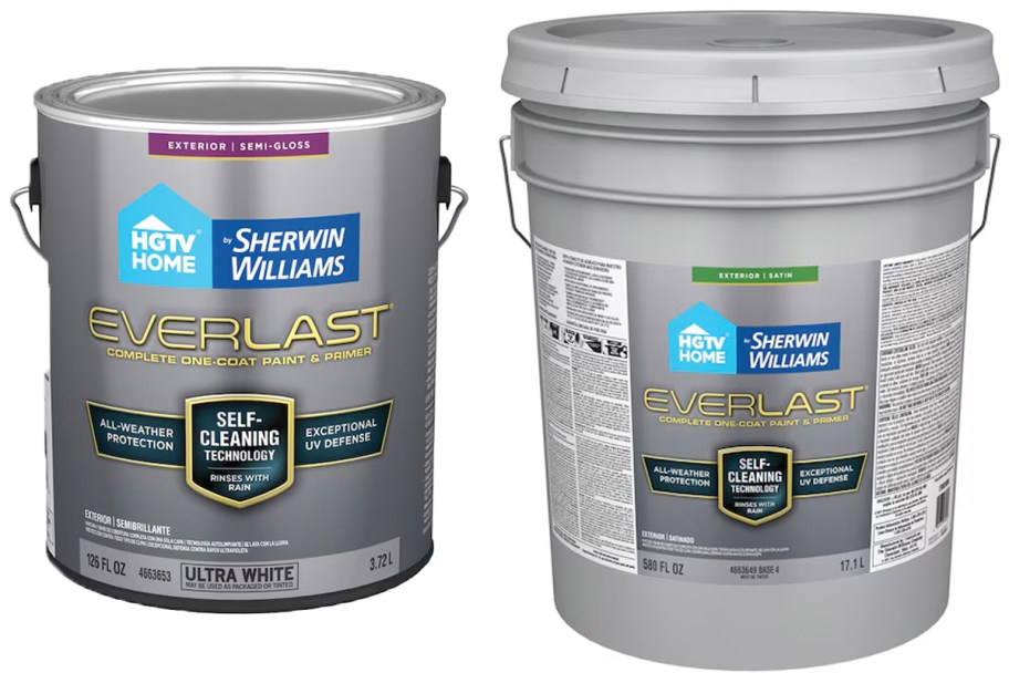 1 and 5 gallon paint jugs