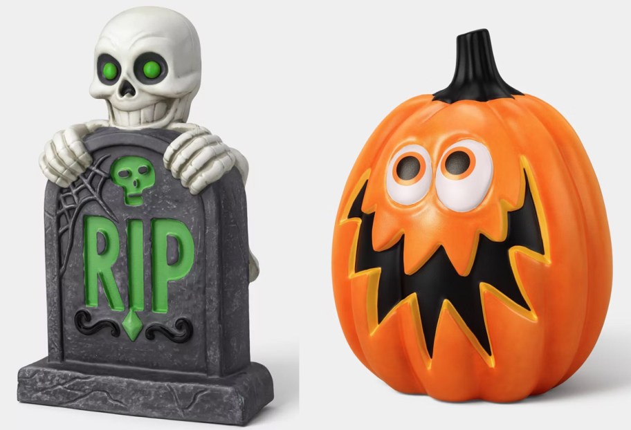 skeleton and pumpkin blow molds 
